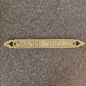 Warning Mermaids Wall Decoration